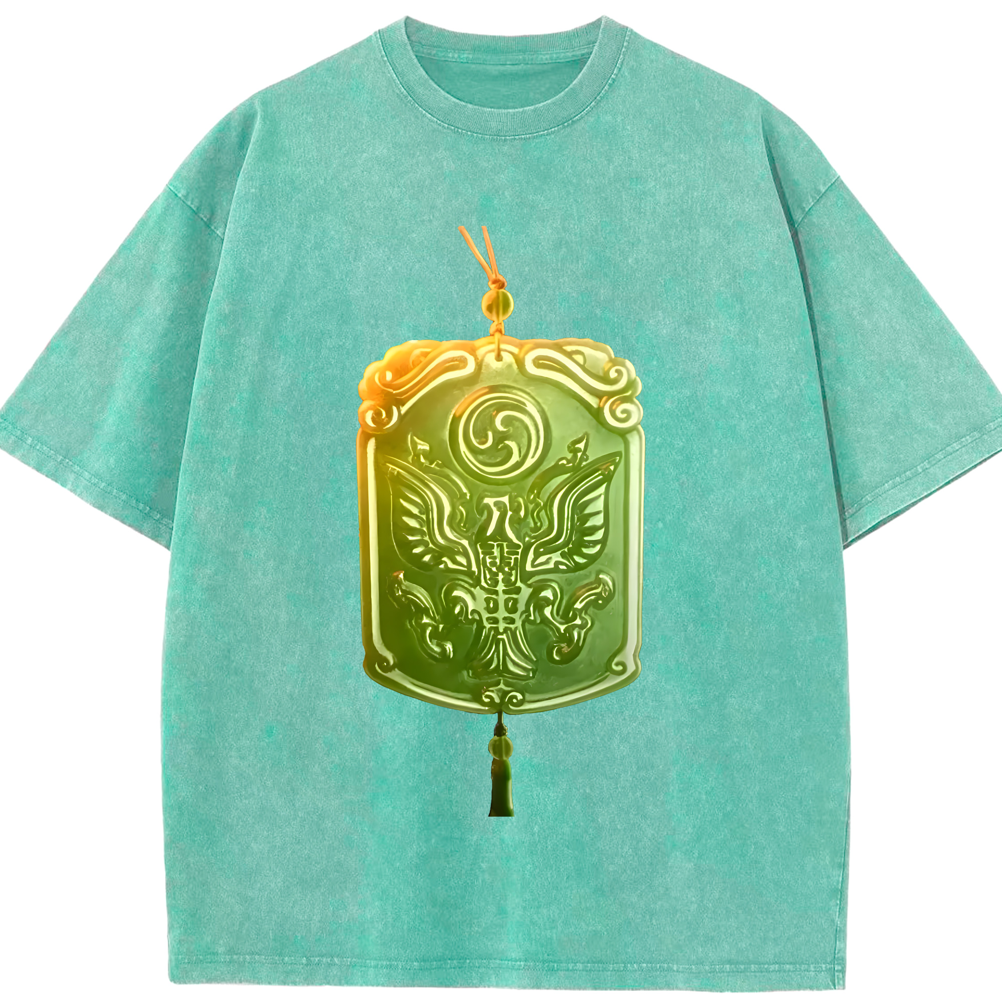 （画像用） Ne Zha 2 ナタ 魔童の大暴れ 綿100% ヴィンテージ風 半袖Tシャツ（フロントプリント）